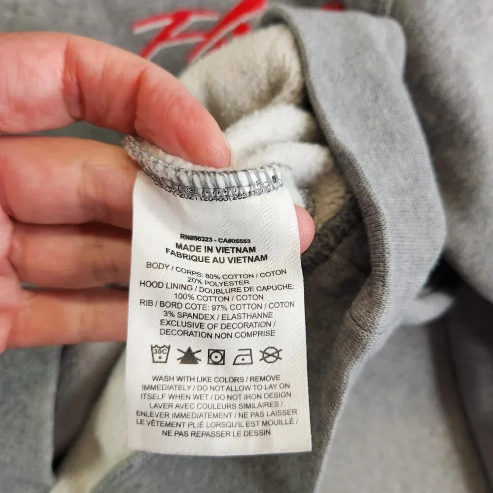 Jordan Hoodie Mens M Gray Flight Air Essentials Fleece Pullover Jumpman